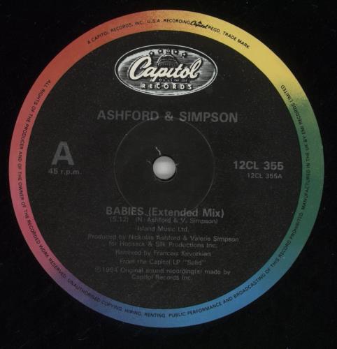 Ashford & Simpson Babies - Promo Sticker 12" vinyl single (12 inch record / Maxi-single) UK A&S12BA868620