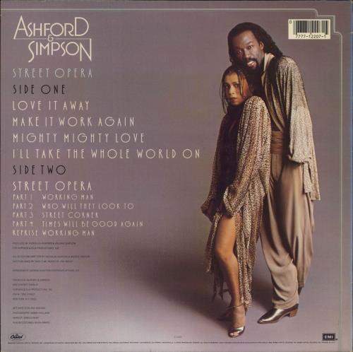 Ashford & Simpson Street Opera vinyl LP album (LP record) US A&SLPST815073