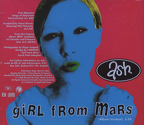 Ash Girl From Mars CD single (CD5 / 5") US A-SC5GI78828