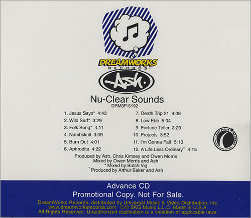 Ash Nu-clear Sounds CD album (CDLP) US A-SCDNU143870
