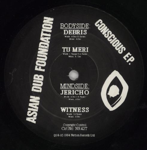 Asian Dub Foundation Conscious EP 12" vinyl single (12 inch record / Maxi-single) UK UBF12CO859225