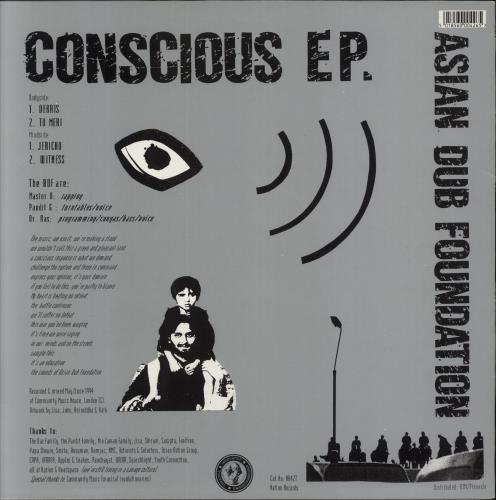 Asian Dub Foundation Conscious EP 12" vinyl single (12 inch record / Maxi-single) UK UBF12CO859225