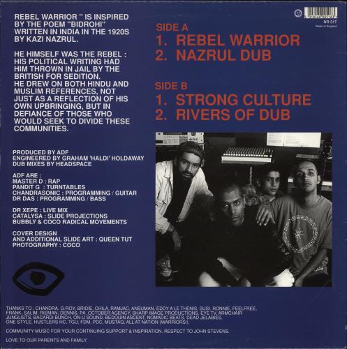 Asian Dub Foundation Rebel Warrior 12" vinyl single (12 inch record / Maxi-single) UK UBF12RE777186