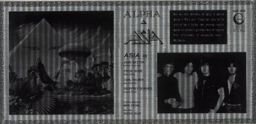 Asia Alpha - Stickered Shrink + Metallic Stickers vinyl LP album (LP record) Japanese ASILPAL875585