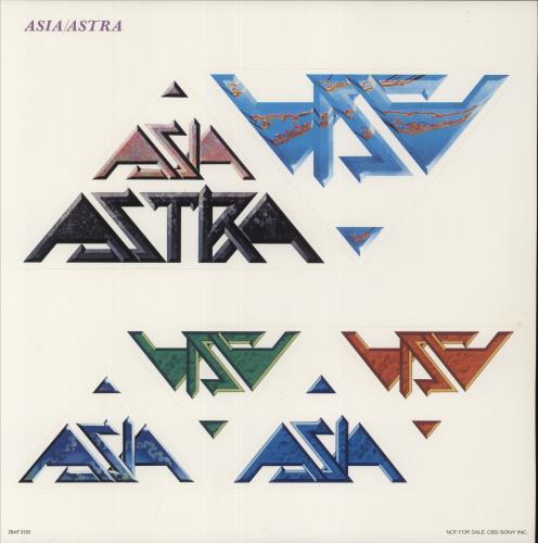 Asia Astra + Stickers vinyl LP album (LP record) Japanese ASILPAS877386