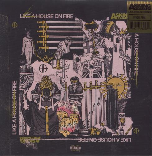 Asking Alexandria Like A House On Fire - Opaque Pink Vinyl 2-LP vinyl record set (Double LP Album) UK F5Z2LLI827040