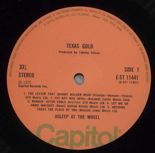Asleep At The Wheel Texas Gold vinyl LP album (LP record) UK AAWLPTE461818