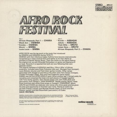 Assagai Afro Rock Festival vinyl LP album (LP record) UK AQ7LPAF595843