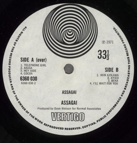 Assagai Assagai vinyl LP album (LP record) UK AQ7LPAS484518