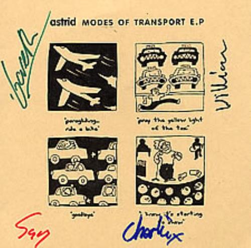 Astrid Modes Of Transport E.P. - clear + autographed 7" vinyl single (7 inch record / 45) UK RSA07MO249657