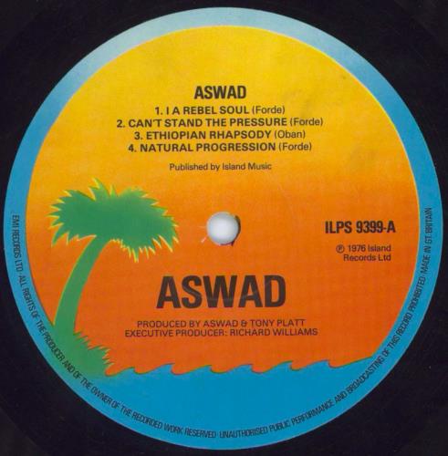 Aswad Aswad - Promo Stamped vinyl LP album (LP record) UK ASWLPAS814542