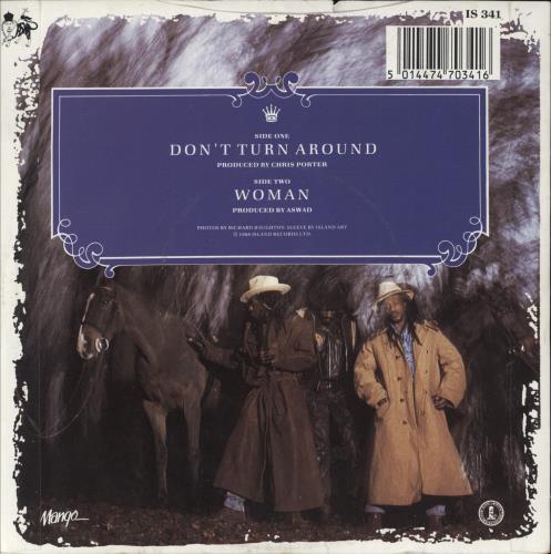 Aswad Don't Turn Around 7" vinyl single (7 inch record / 45) UK ASW07DO630716