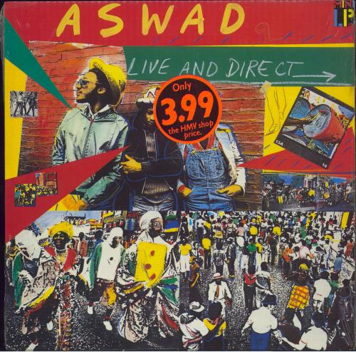Aswad Live And Direct - stickered shrink vinyl LP album (LP record) UK ASWLPLI818568