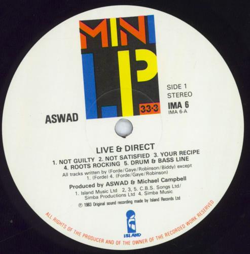 Aswad Live And Direct - stickered shrink vinyl LP album (LP record) UK ASWLPLI818568