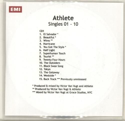 Athlete Singles 01 - 10 CD-R acetate UK ATECRSI697857