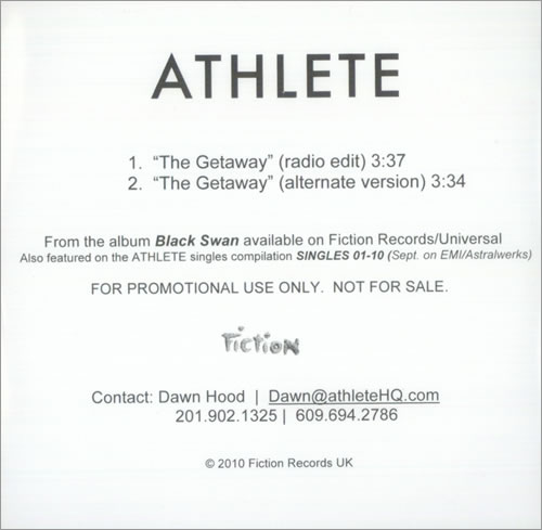 Athlete The Getaway CD-R acetate US ATECRTH527023