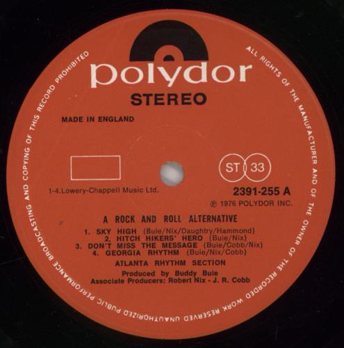 Atlanta Rhythm Section A Rock And Roll Alternative vinyl LP album (LP record) UK AAYLPAR329200