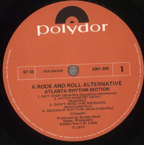 Atlanta Rhythm Section A Rock And Roll Alternative vinyl LP album (LP record) Australian AAYLPAR719435