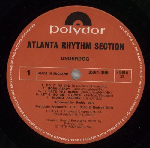 Atlanta Rhythm Section Underdog vinyl LP album (LP record) UK AAYLPUN516791
