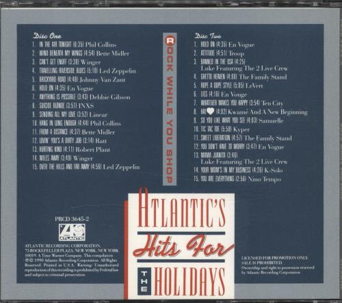 Atlantic Records Atlantic's Hits For The Holidays 2 CD album set (Double CD) US 9AT2CAT680563
