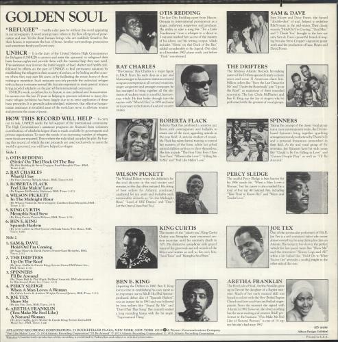 Atlantic Records Golden Soul vinyl LP album (LP record) US 9ATLPGO748191