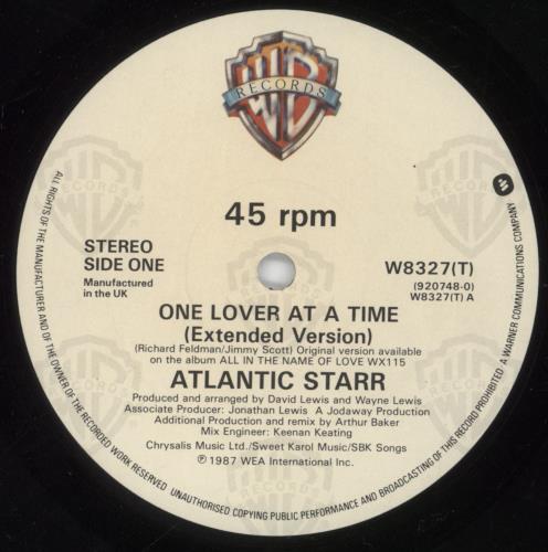 Atlantic Starr One Lover At A Time 12" vinyl single (12 inch record / Maxi-single) UK ATL12ON891084