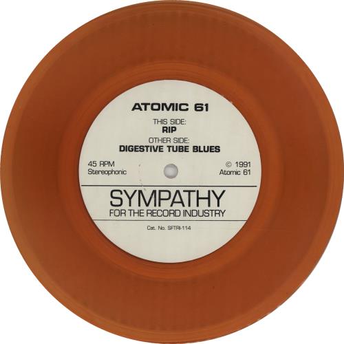 Atomic 61 Rip - Orange Vinyl 7" vinyl single (7 inch record / 45) US A6107RI06573