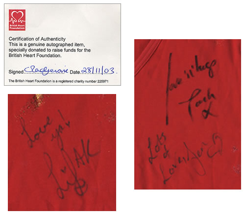 Atomic Kitten Charity T-Shirt - Customised And Autographed! t-shirt UK AMKTSCH380135