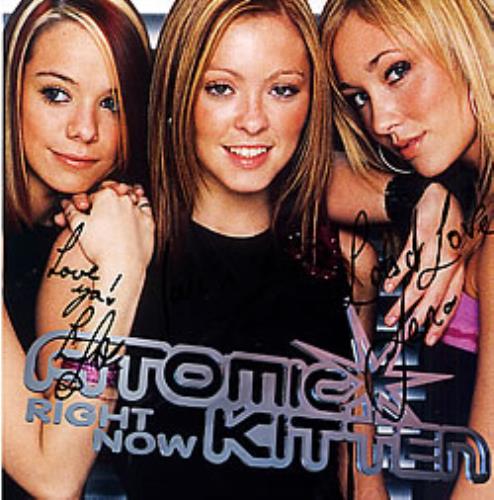 Atomic Kitten Right Now Promo Flat - Autographed memorabilia UK AMKMMRI268258