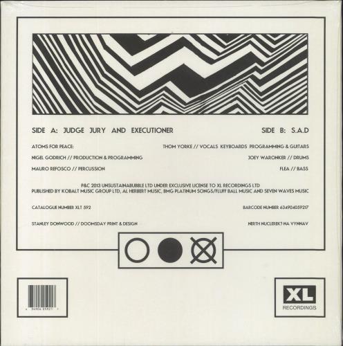 Atoms For Peace Judge Jury And Executioner - Sealed 12" vinyl single (12 inch record / Maxi-single) UK A8T12JU810145