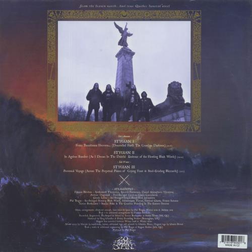 Atramentus Stygian - 2nd - Aqua/Electric Blue Merge w/ Mustard Yellow Splatter vinyl LP album (LP record) US 6VSLPST817795