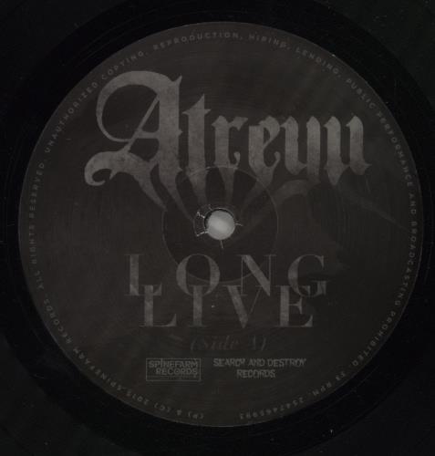 Atreyu Long Live vinyl LP album (LP record) US AEYLPLO882124