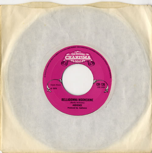 Audience Belladonna Moonshine 7" vinyl single (7 inch record / 45) UK UDC07BE272787