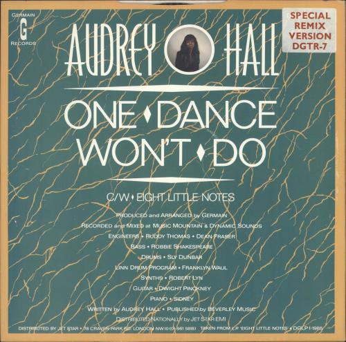 Audrey Hall One Dance Won't Do - Signed 12" vinyl single (12 inch record / Maxi-single) UK H5R12ON698570
