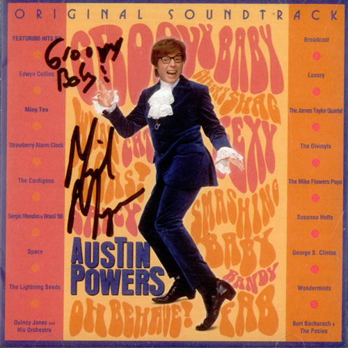 Austin Powers Original Soundtrack - Autographed CD album (CDLP) US AUWCDOR520981