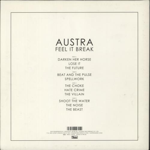 Austra Feel It Break 2-LP vinyl record set (Double LP Album) UK G212LFE878901