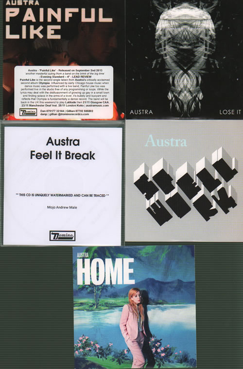 Austra Quantity of Eleven Promo CDs CD album (CDLP) UK G21CDQU634091