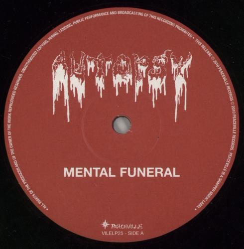 Autopsy Mental Funeral - EX vinyl LP album (LP record) UK A6SLPME868480