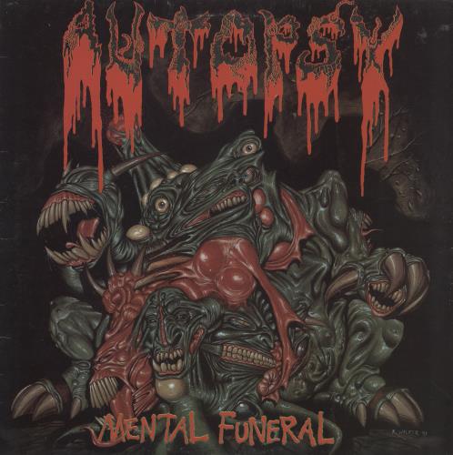 Autopsy Mental Funeral - VG vinyl LP album (LP record) UK A6SLPME887428