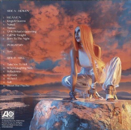 Ava Max Heaven & Hell - Orange Vinyl vinyl LP album (LP record) UK 3VELPHE865252