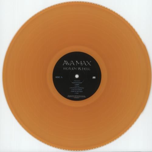 Ava Max Heaven & Hell - Orange Vinyl vinyl LP album (LP record) UK 3VELPHE865252