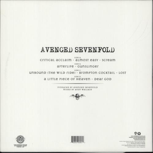 Avenged Sevenfold Avenged Sevenfold - Black And White Split Vinyl 2-LP vinyl record set (Double LP Album) US A7F2LAV863598
