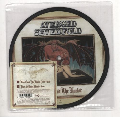 Avenged Sevenfold Beast And The Harlot 7" vinyl picture disc (7 inch picture disc single) UK A7F7PBE351713