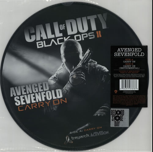Avenged Sevenfold Carry On picture disc LP (vinyl picture disc album) UK A7FPDCA583385