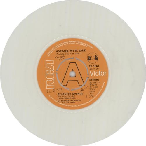 Average White Band Atlantic Avenue - White vinyl + P/s 7" vinyl single (7 inch record / 45) UK AWB07AT667425