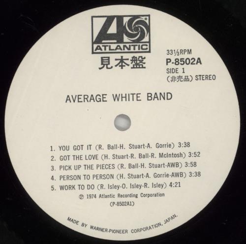 Average White Band AWB vinyl LP album (LP record) Japanese AWBLPAW873530
