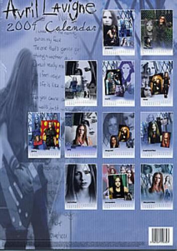 Avril Lavigne Calendar 2004 calendar UK AVVCACA251679