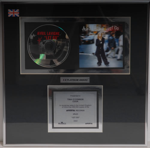 Avril Lavigne Let Go in-house award disc UK AVVAILE591458