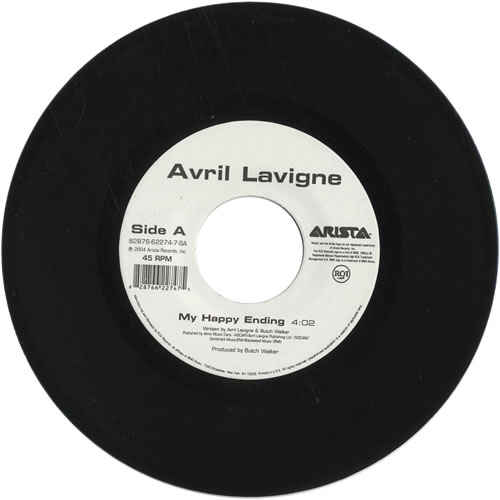 Avril Lavigne My Happy Ending 7" vinyl single (7 inch record / 45) US AVV07MY448410
