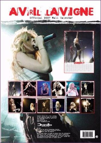 Avril Lavigne Official Calendar 2007 calendar UK AVVCAOF353487